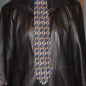 Essex Row Art Deco Neckwear Navy Black Beige White Gold